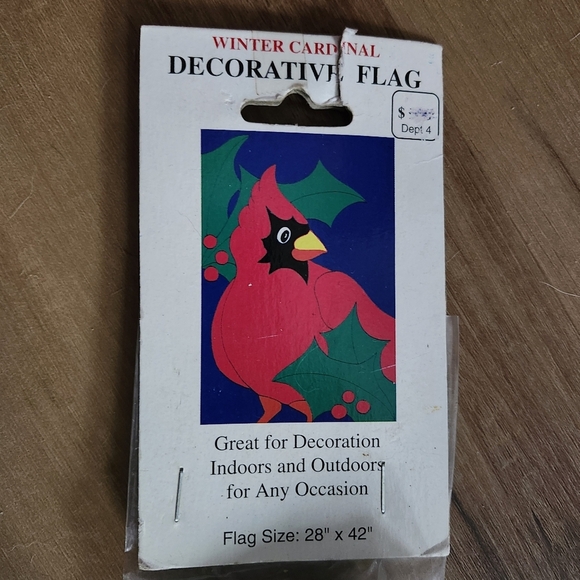 Other - Winter Cardinal Decorative Flag New 28 x 42